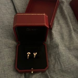 Brand new mini Cartier love earrings rose gold